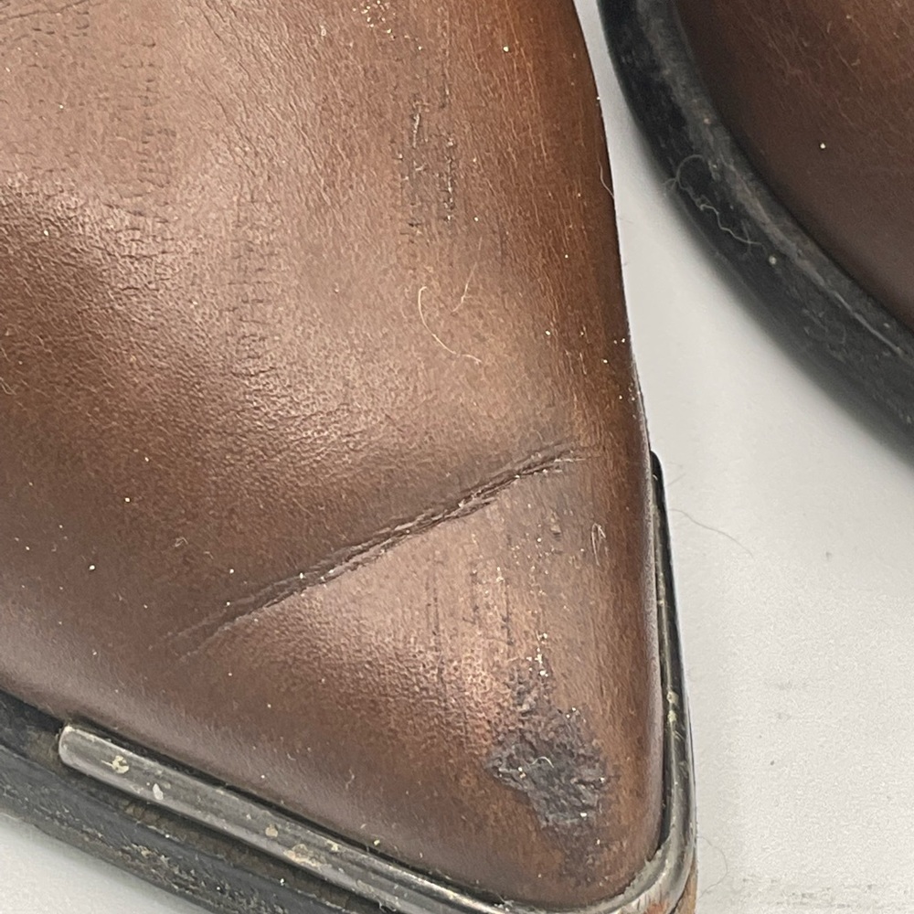 “ACNE STUDIO” “JENSON” Brown Leather Ankle Boots - Picture 6 of 16